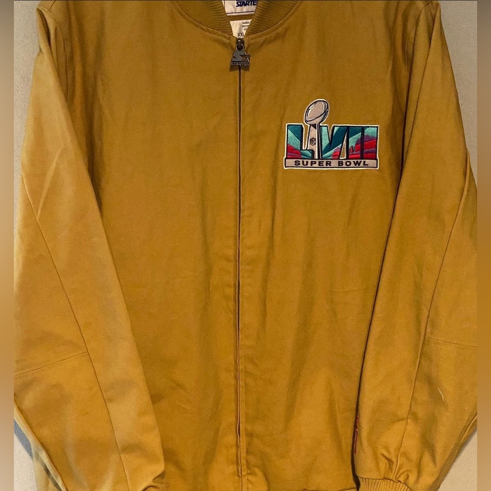 Starter NFL Super Bowl LVII 57 Arizona Michael Strahan Varsity Jacket Size XXL